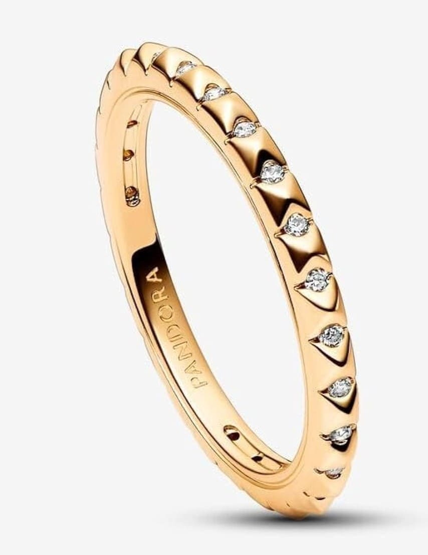 Anillo con tachonado de pirámides y circonitas cúbicas transparentes PANDORA ME