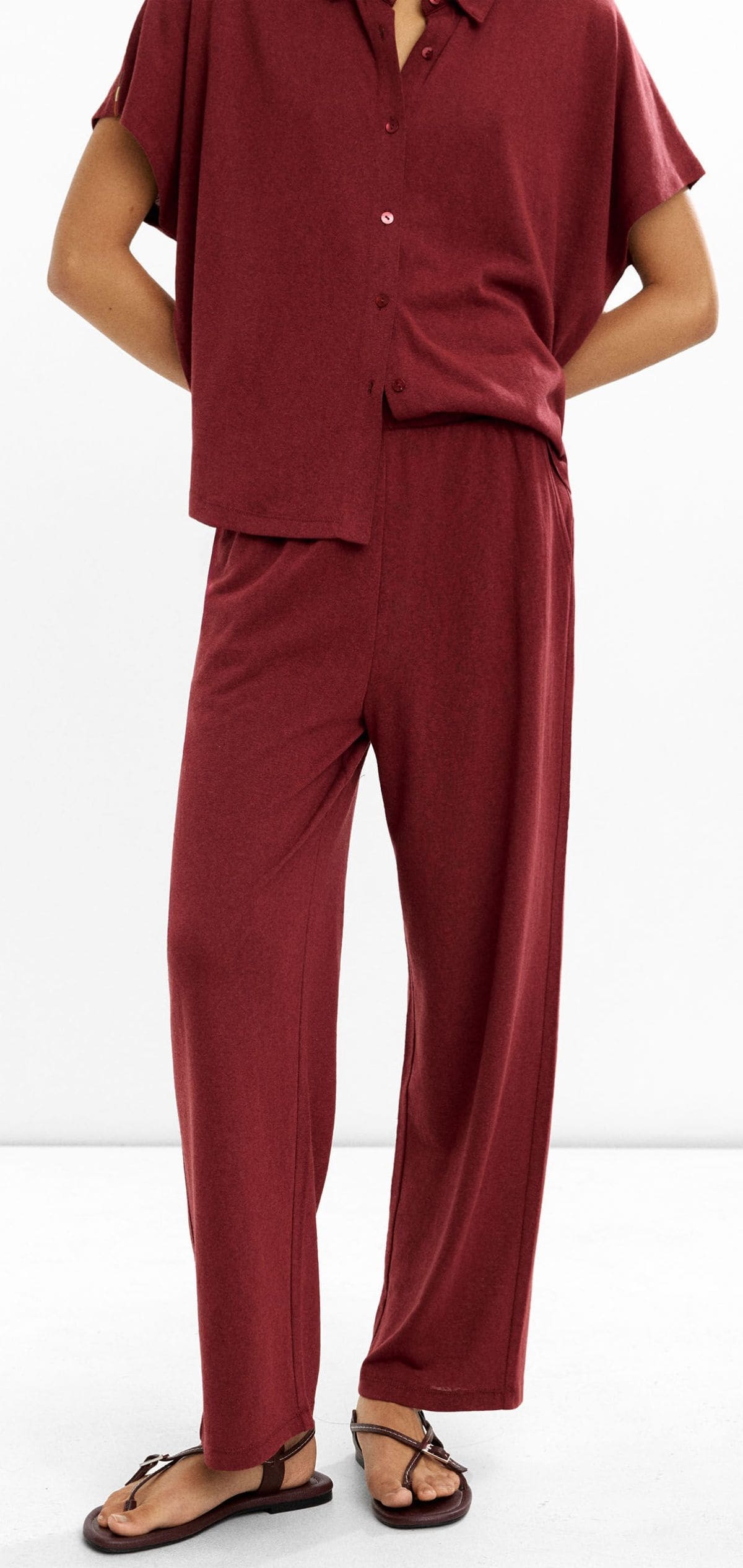 Pantalón de algodón con cintura elástica de Parfois