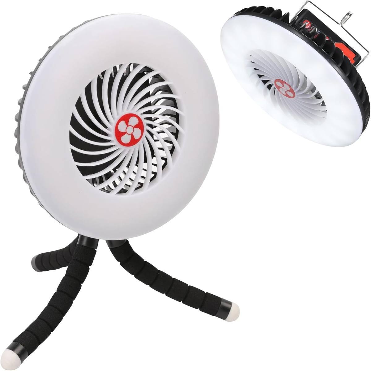 Lámpara LED de camping con ventilador