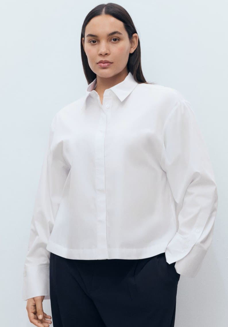 Camisa popelín crop
