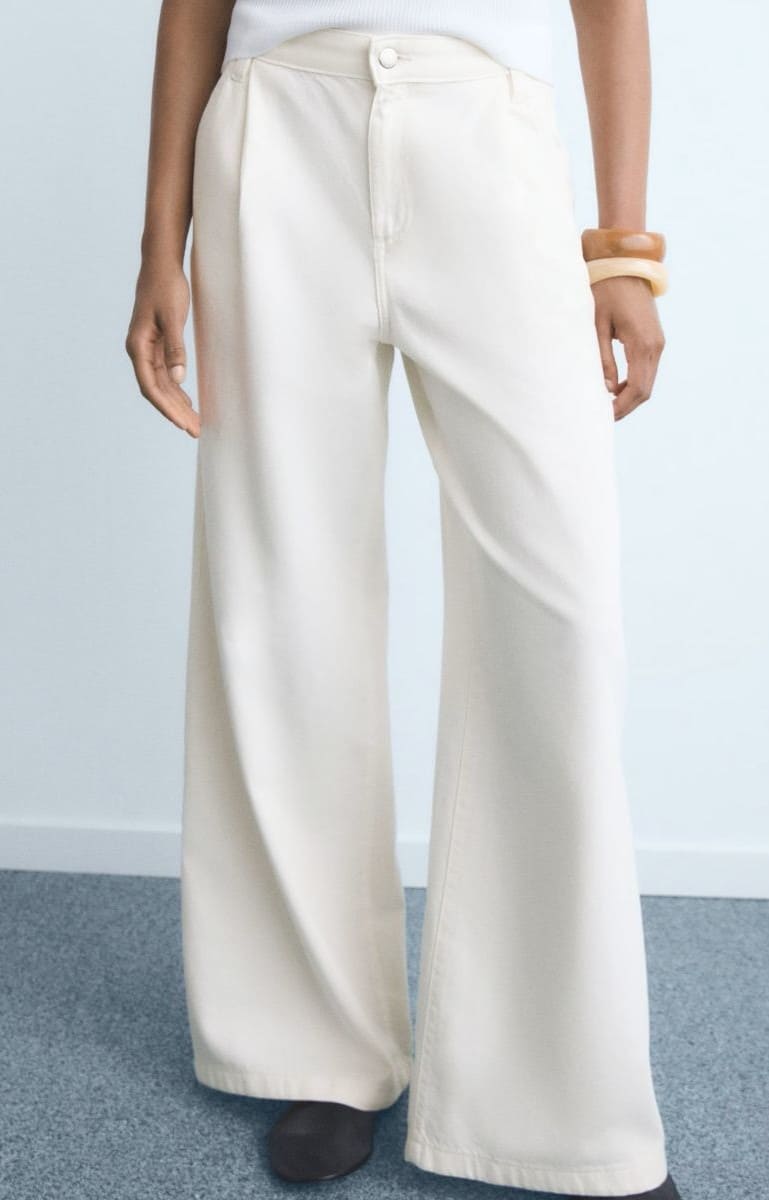 Jeans wideleg pinzas