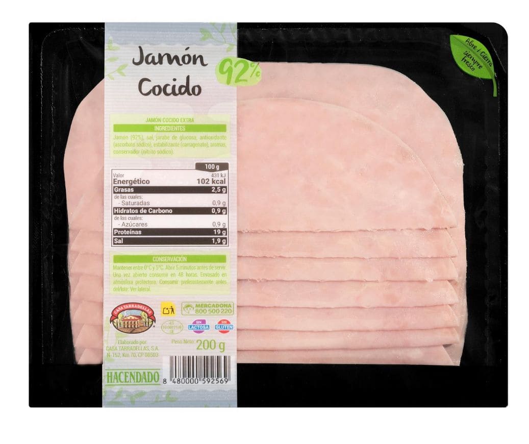 Jamón cocido Hacendado