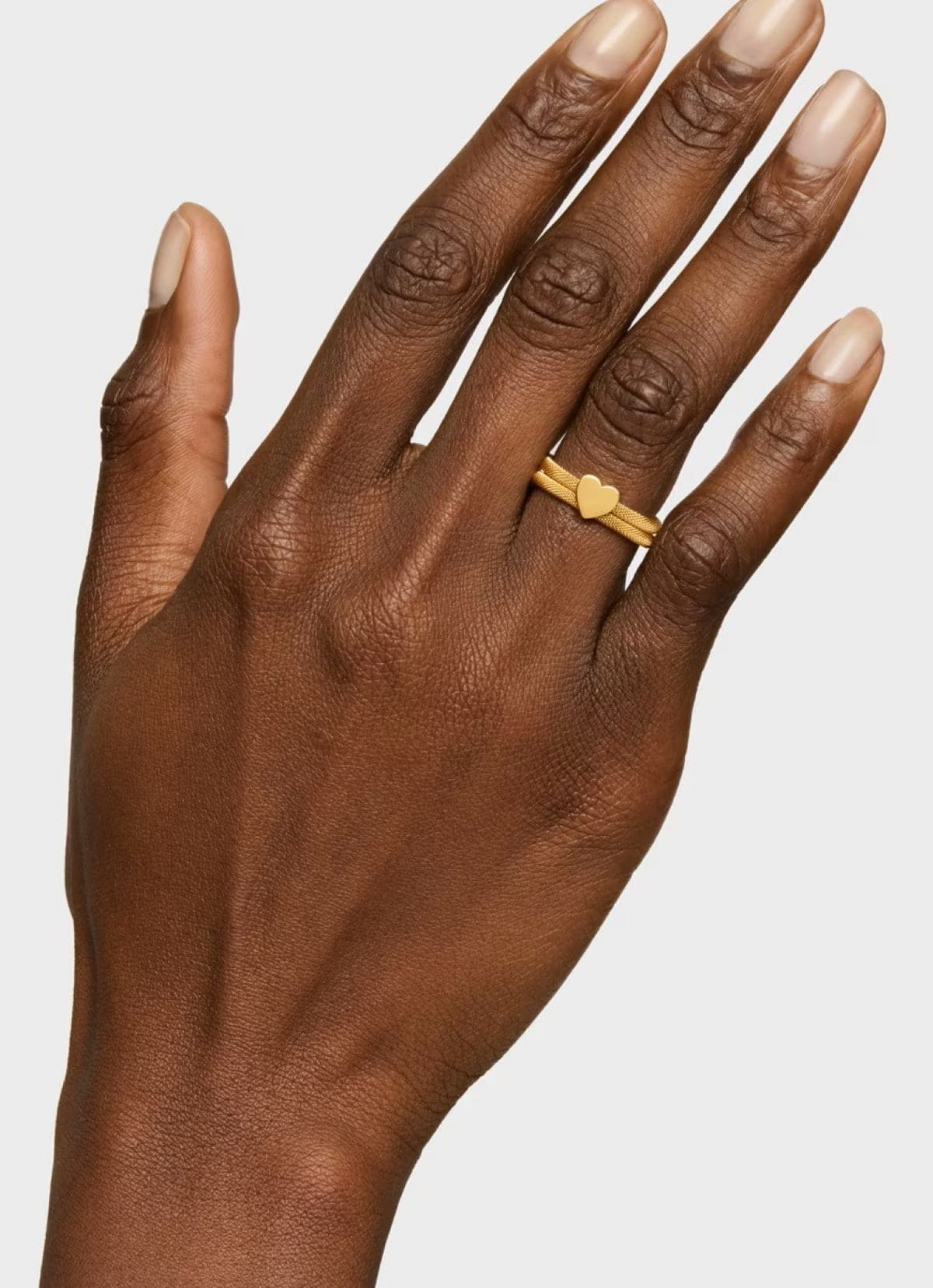 Anillo doble con baño de oro 18 kt sobre plata Icon Mesh de Tous