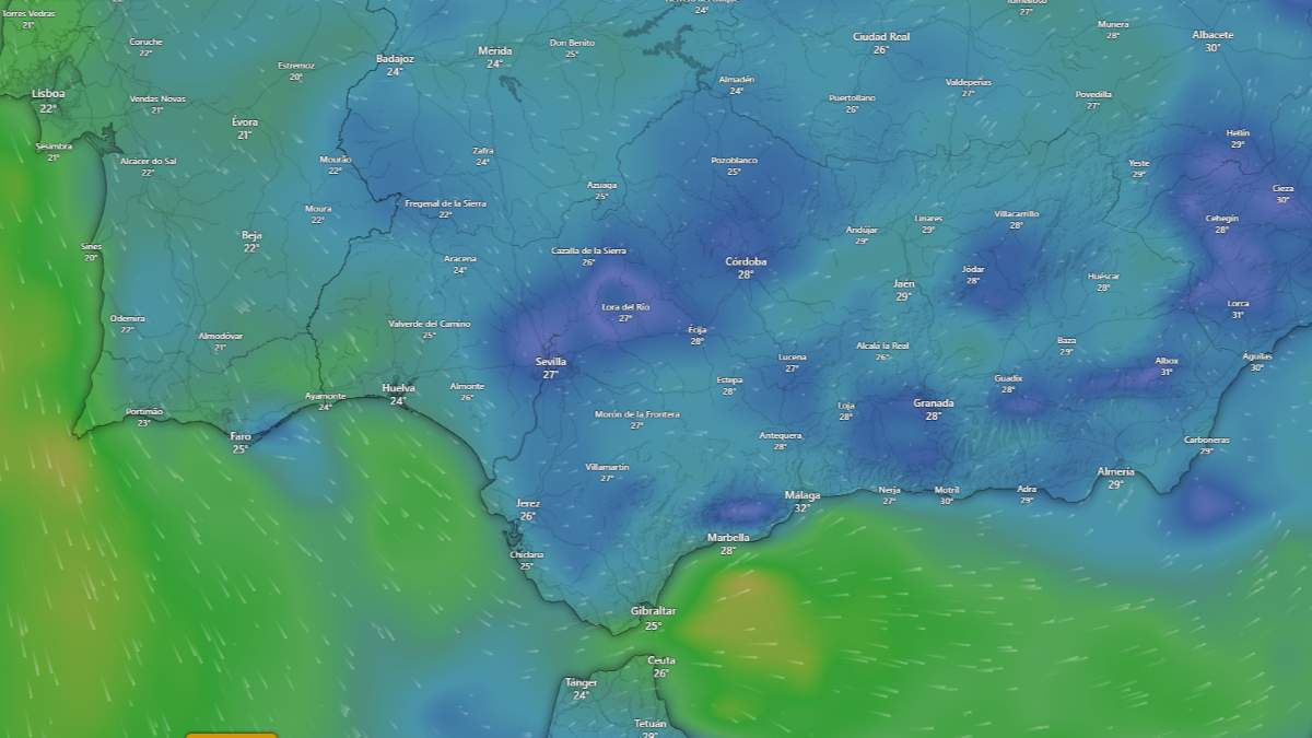 Aemet confirma que Andalucía pone fin a la ola de calor con tormentas y un descenso histórico de temperaturas