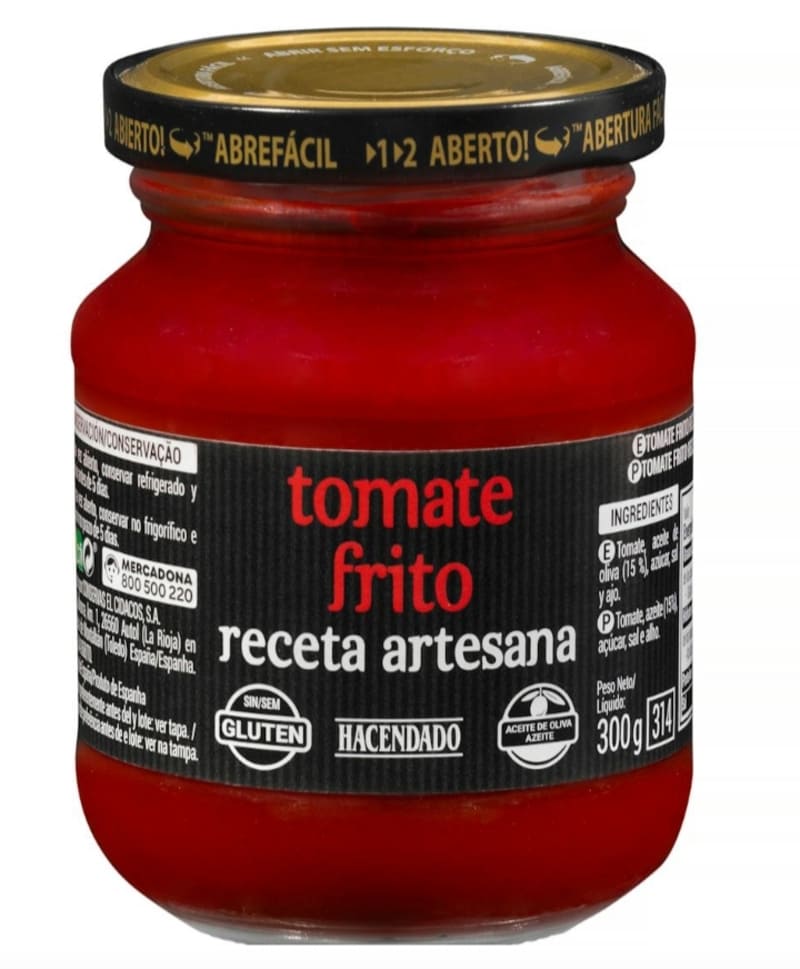 Tomate frito receta artesana Hacendado