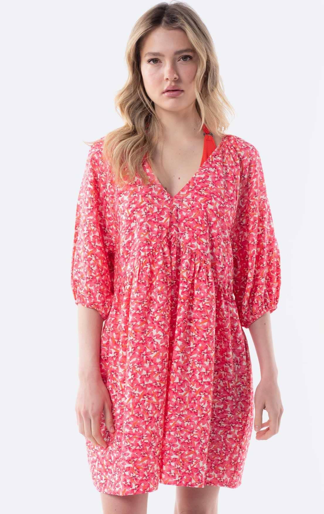 Vestido estampado de baño con manga larga de Mujer TEX