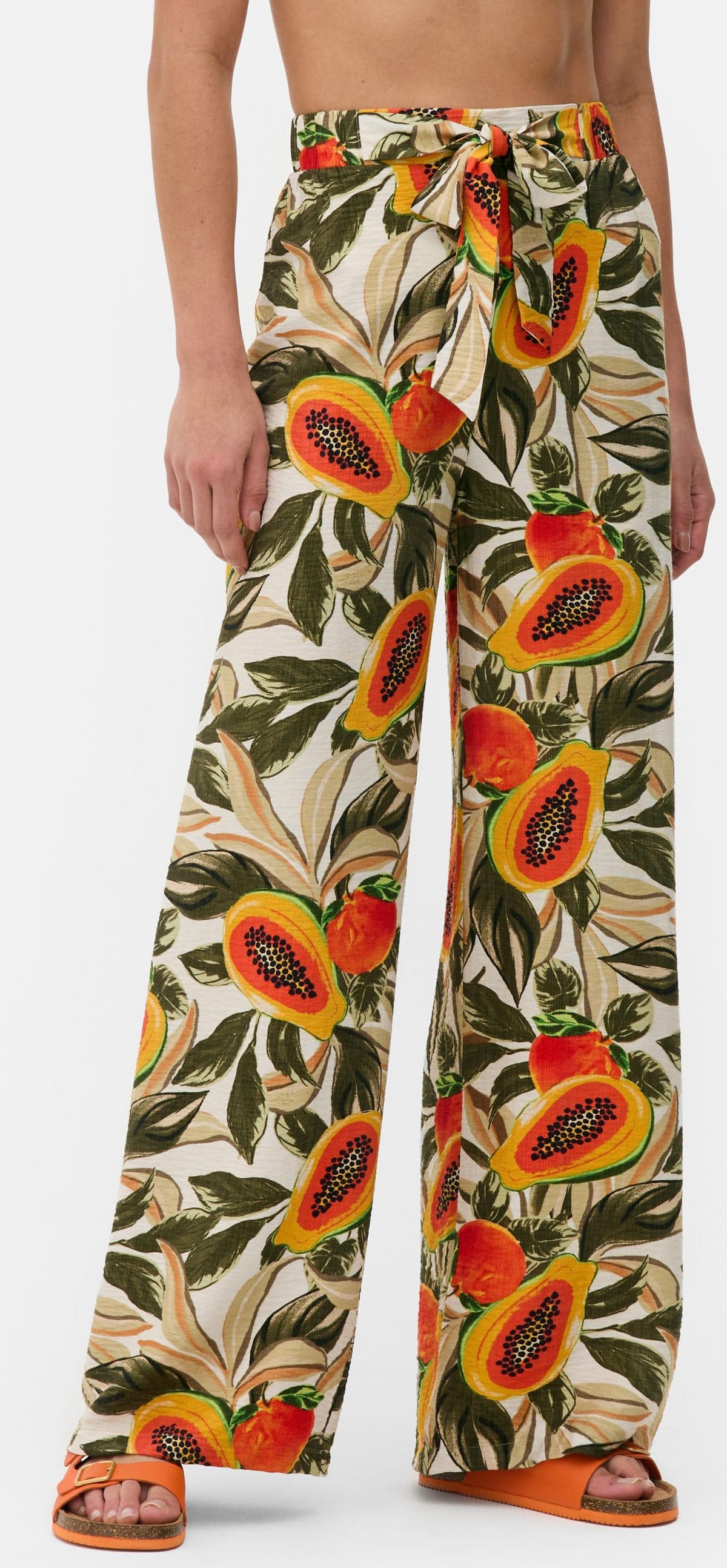 Pantalón palazzo estampado de pernera ancha de Primark