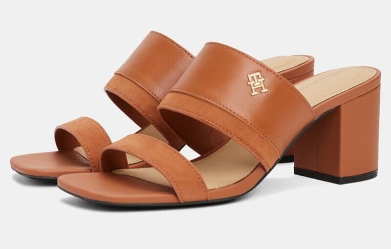 Sandalias de tacón Tommy Hilfiger en piel