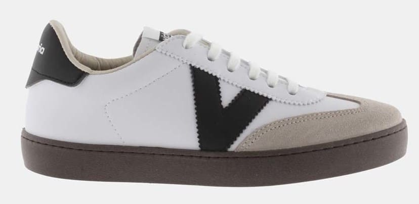 Zapatillas Berlín tipo casco bajas en piel y serraje, Victoria