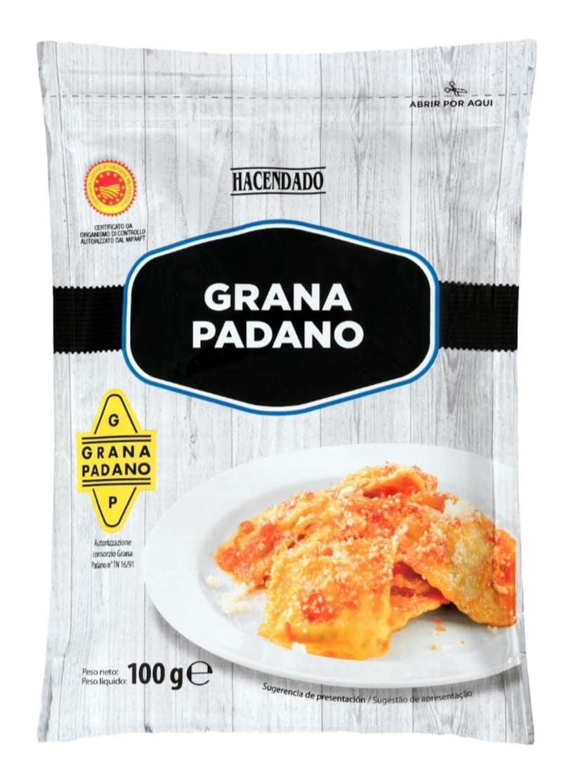 Queso en polvo grana padano Hacendado