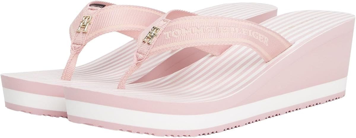 Tommy Hilfiger Chanclas Mujer Stripes con cuña de Amazon