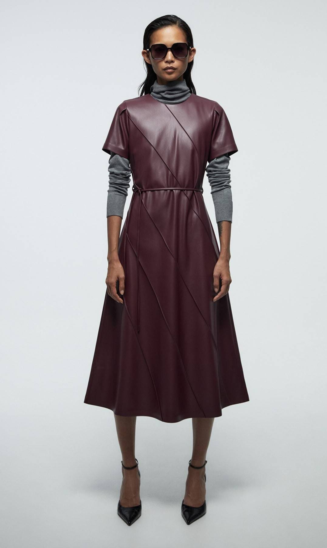 Vestido cinturón efecto de Sfera