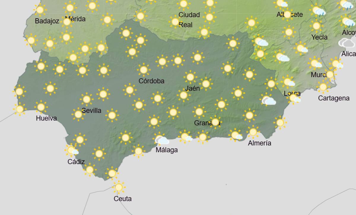Previsión de temperaturas en Andalucía el viernes 22 de agosto