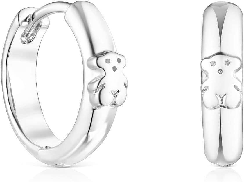 TOUS Pendientes de Aro de Plata de Primera Ley para Mujer y Cierre Criolla en Amazon