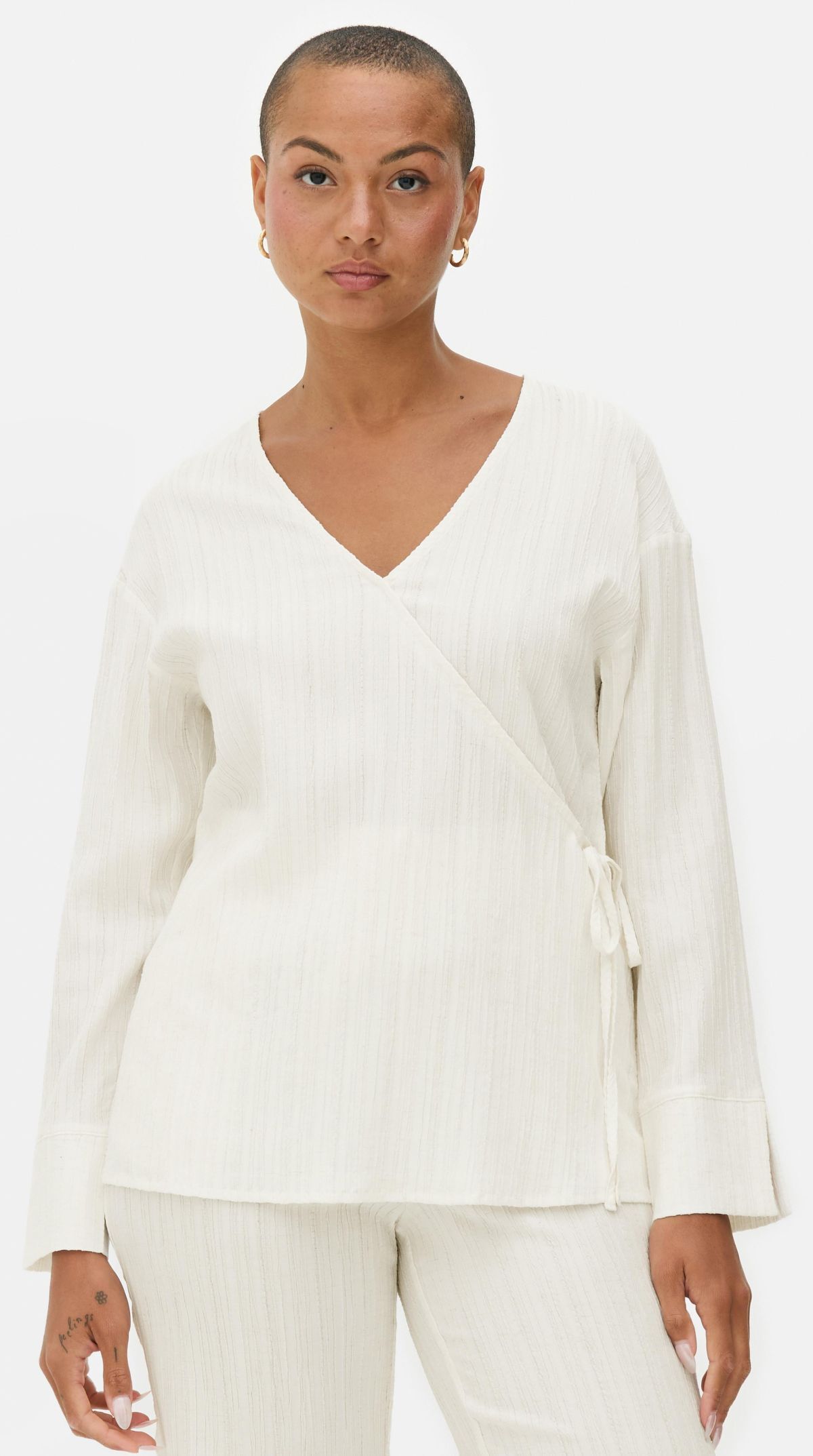 Blusa envolvente de textura fruncida de Primark