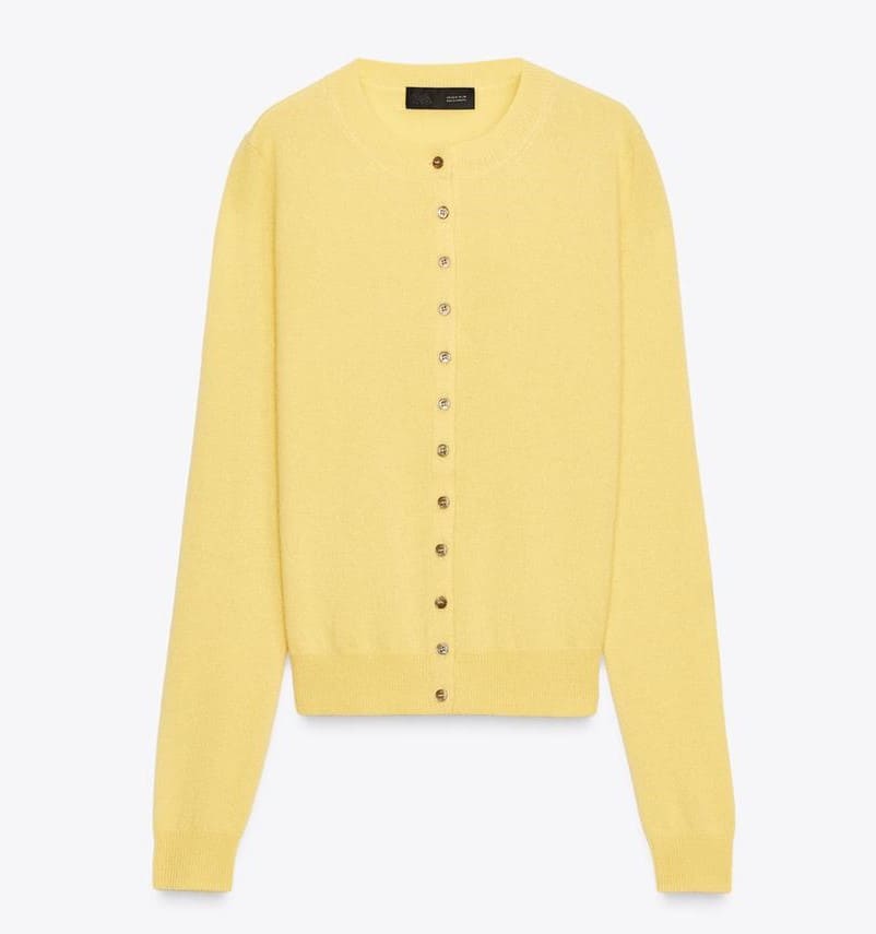Chaqueta punto cashmere 100, Zara