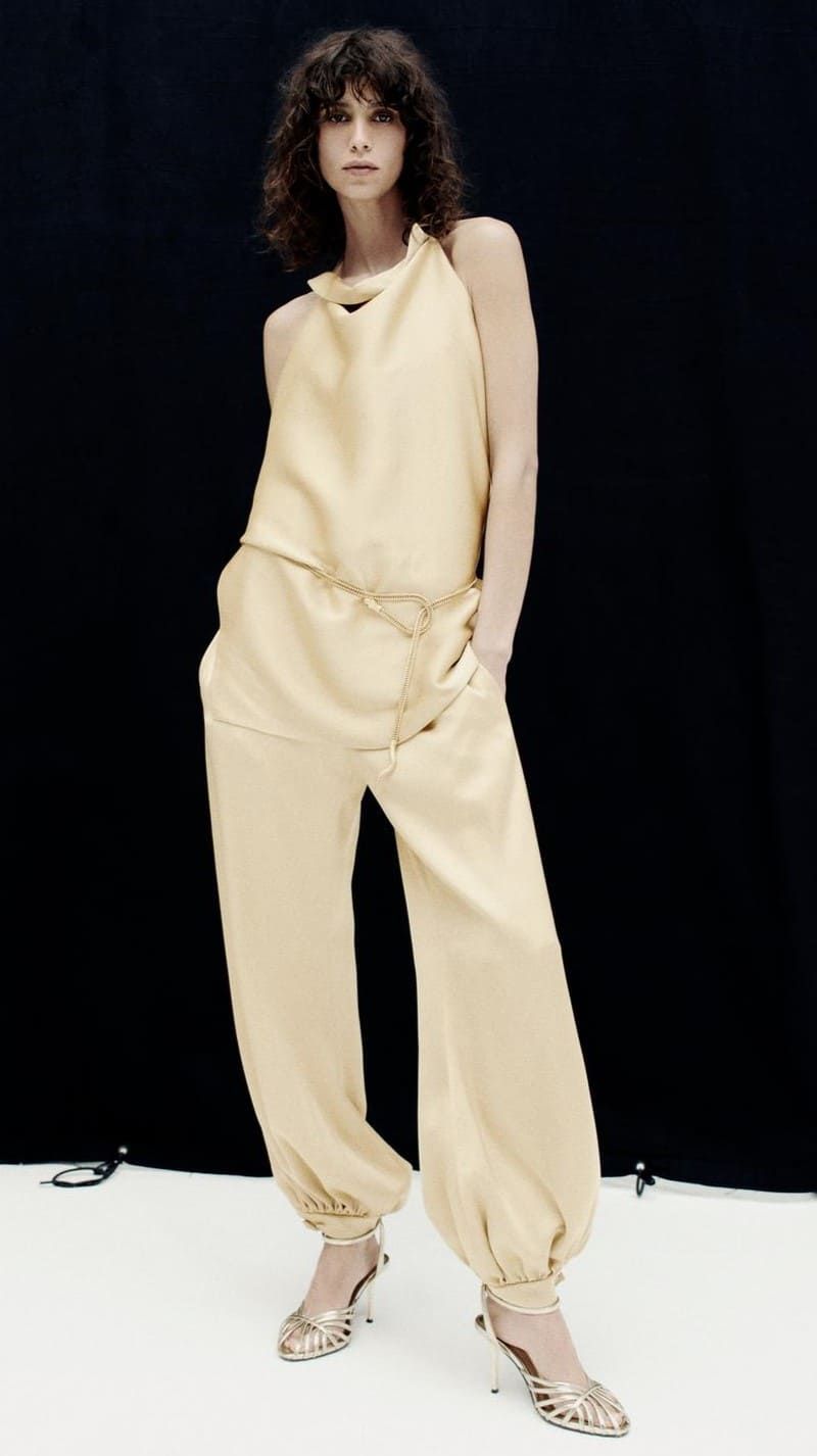 Pantalón bombacho satinado ZW COLLECTION, Zara