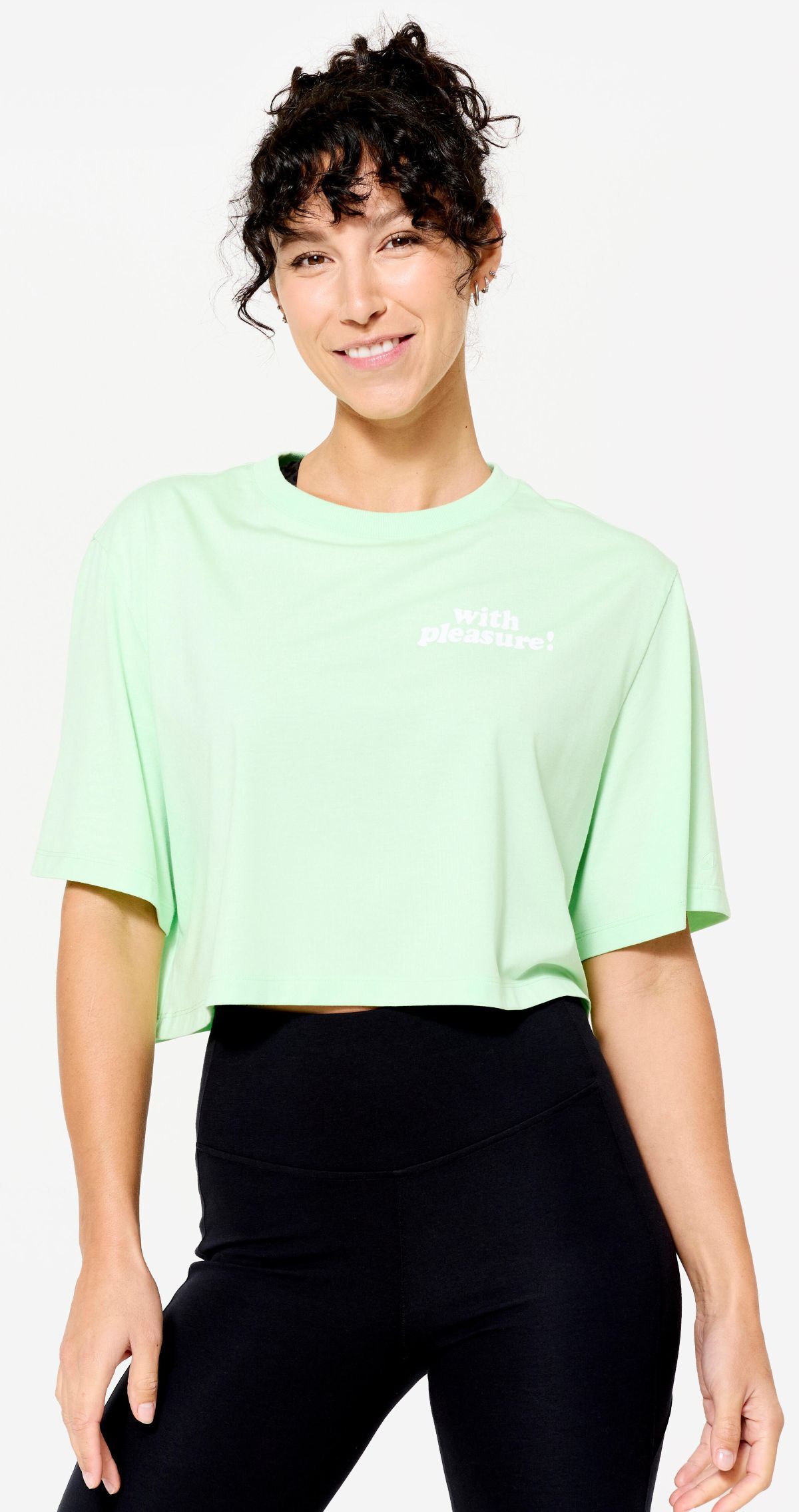 Camiseta crop top Domyos de Decathlon