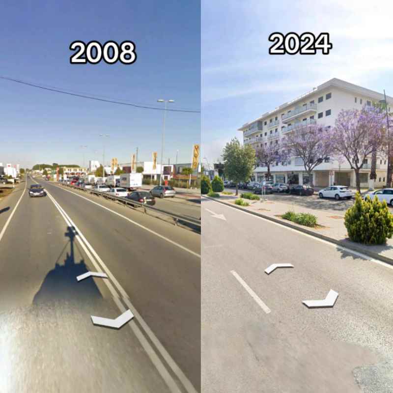 Evolución de la zona norte de Jerez entre 2008 y 2024 | TikTok de @josemglf
