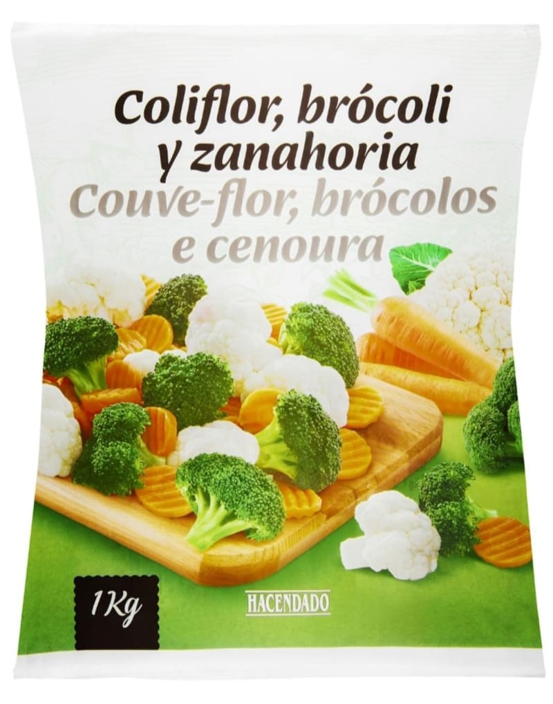 Coliflor, Brócoli y zanahoria Hacendado ultracongelada