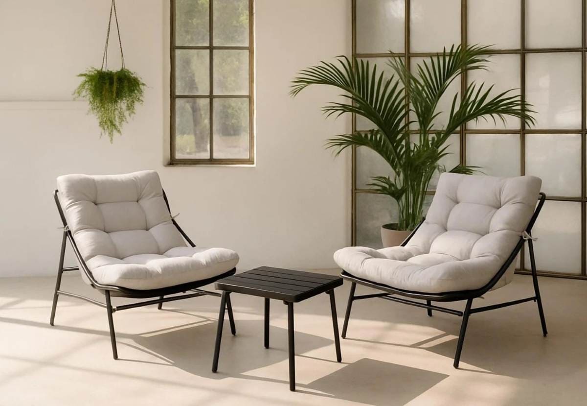 Conjunto de Jardín Mesa + 2 Sillones de Carrefour