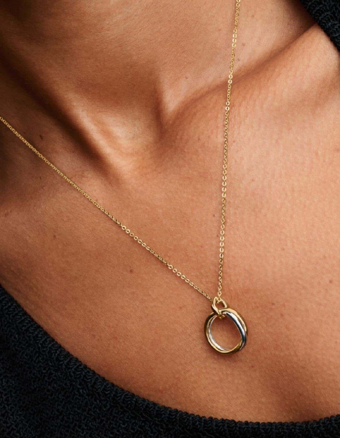 Collar en Dos Tonos Forma Orgánica de Pandora