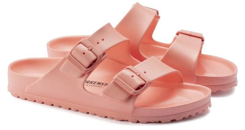 Las sandalias planas para mujer Birkenstock Arizona Eva en color rojo en Decathlon