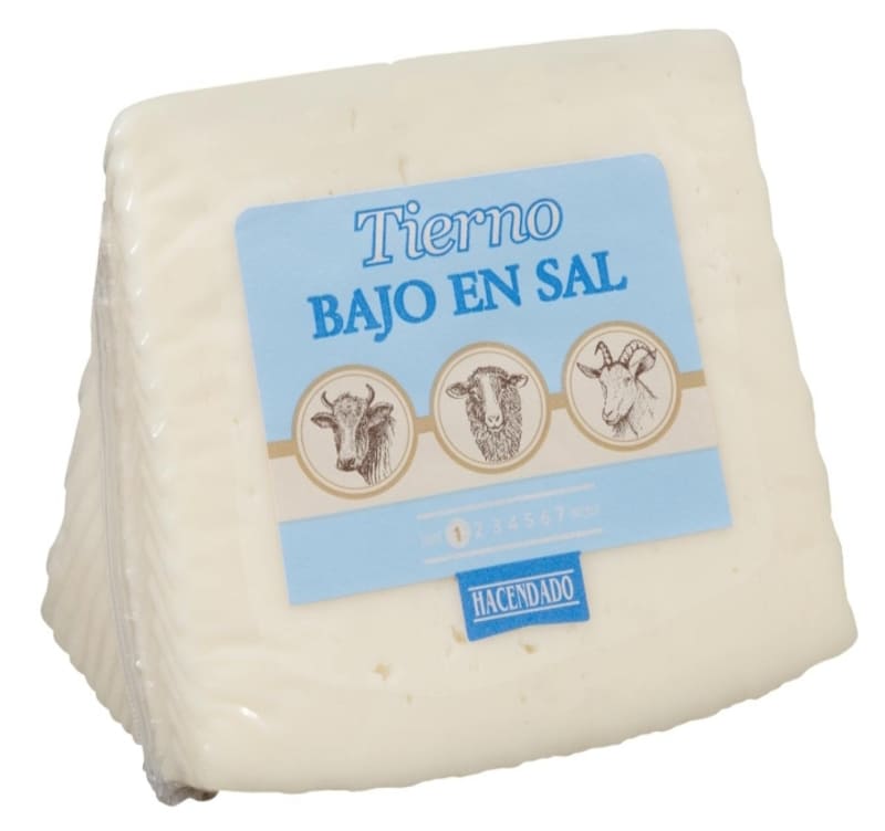Queso tierno bajo en sal mezcla Hacendado