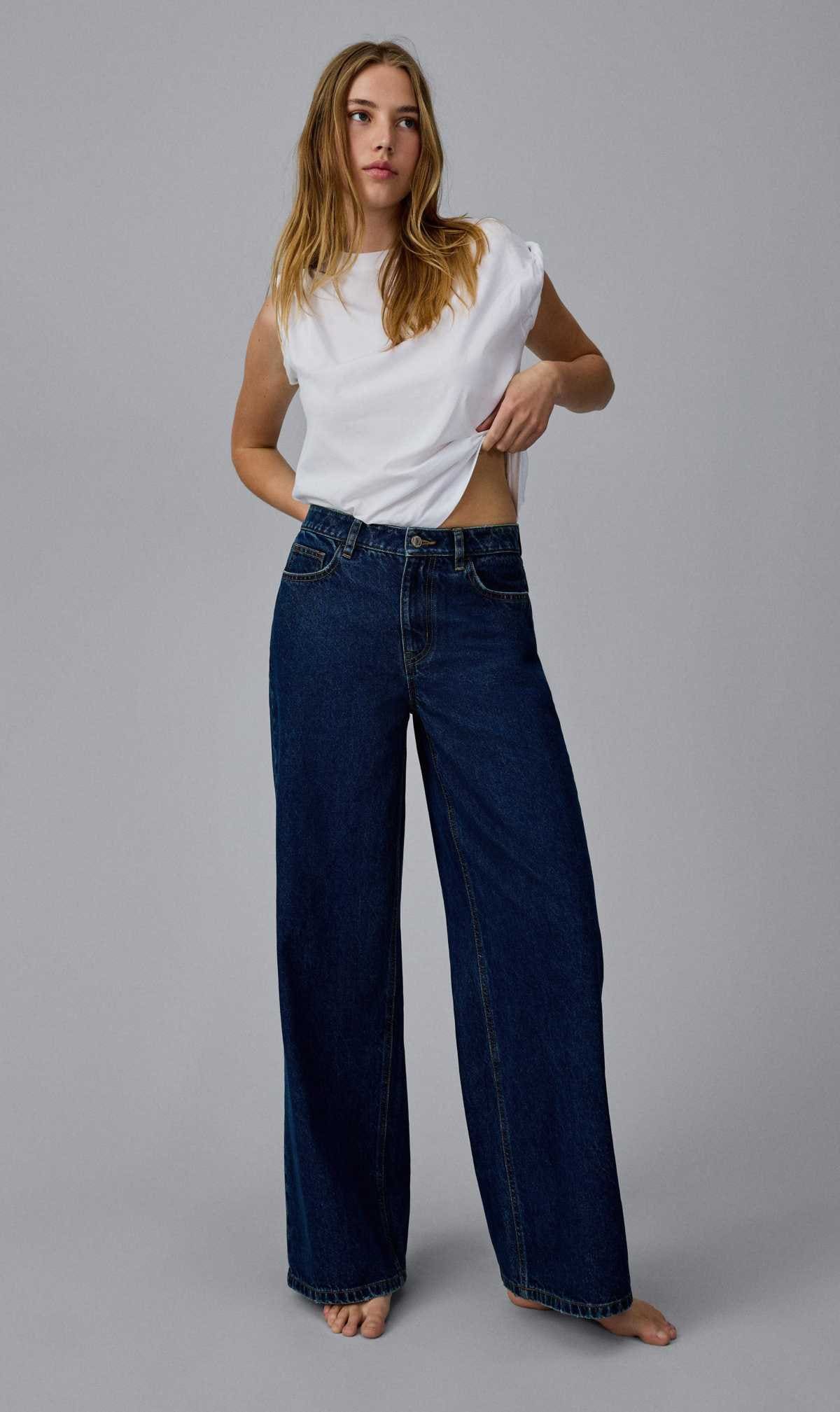 Pantalones vaqueros de pernera ancha de Primark