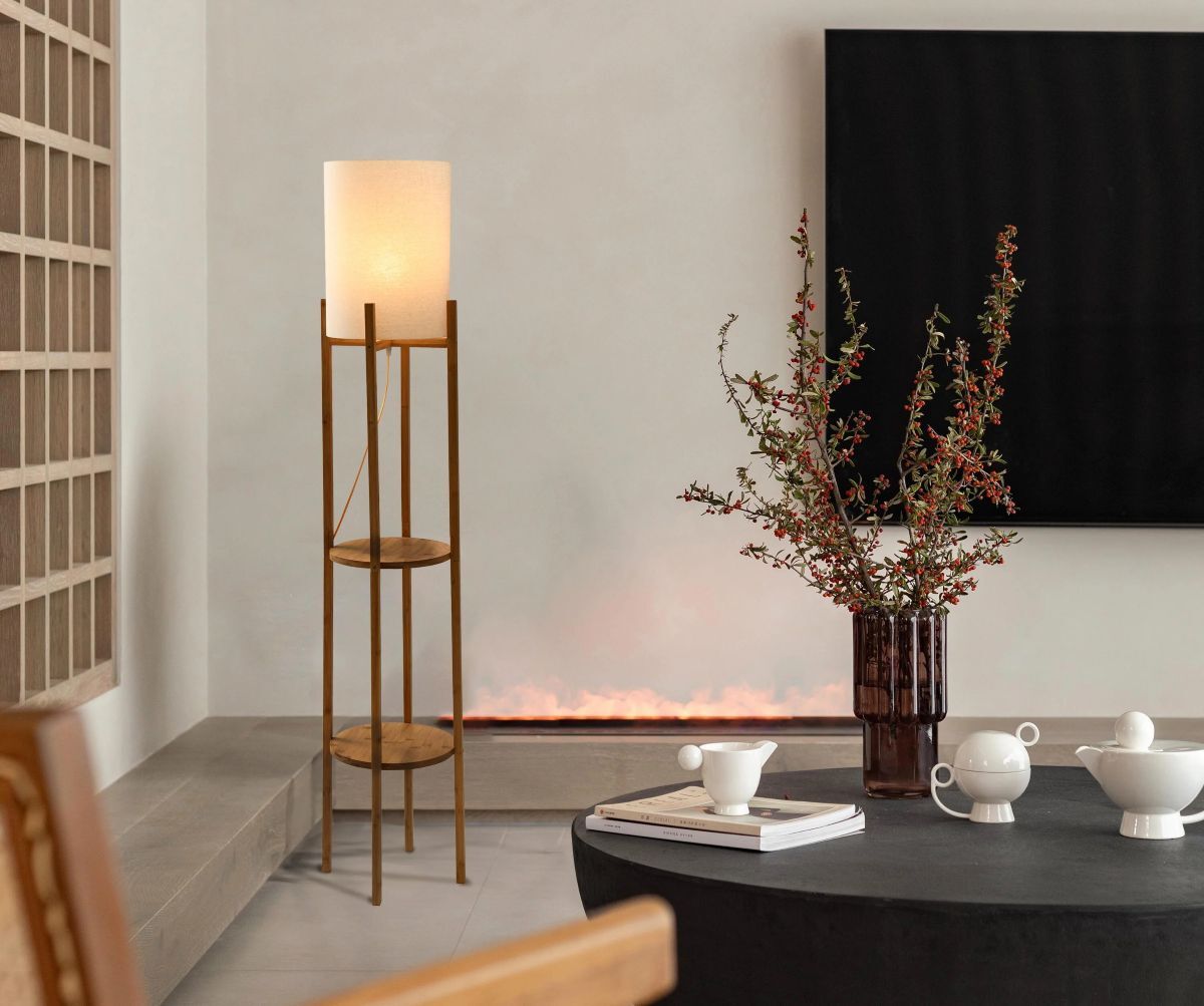 Lámpara de pie Bambú de Leroy Merlin