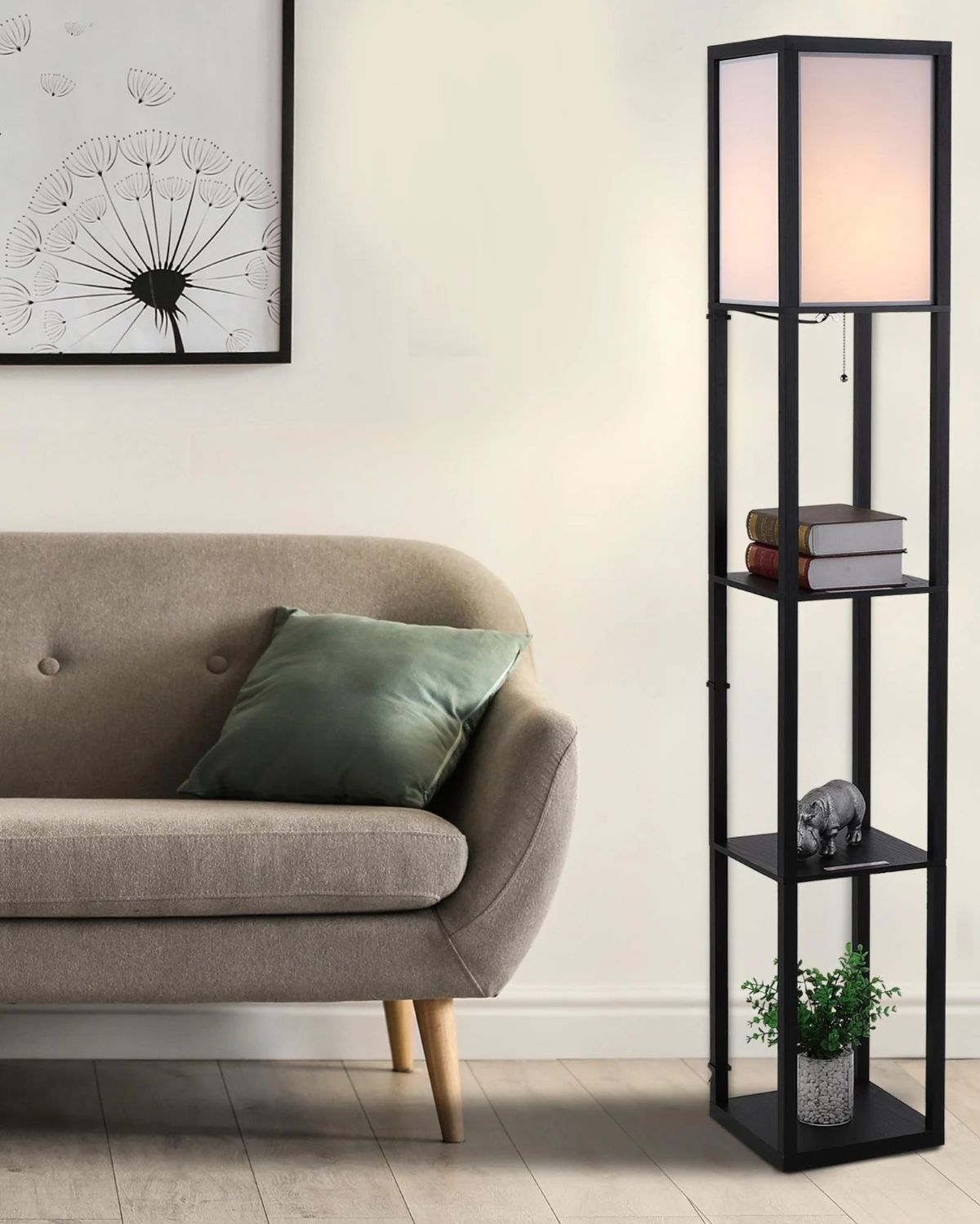 Lámpara de pie con estantes HOMCOM de Leroy Merlin