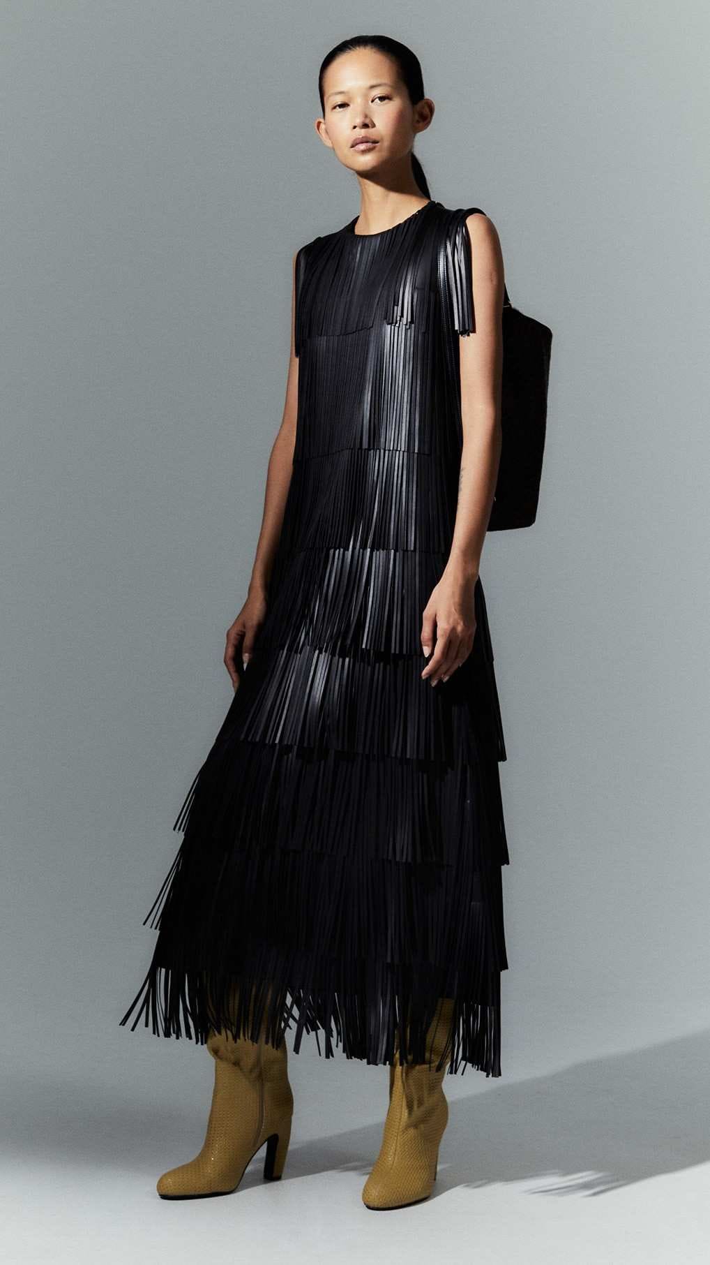 Vestido flecos efecto de Sfera