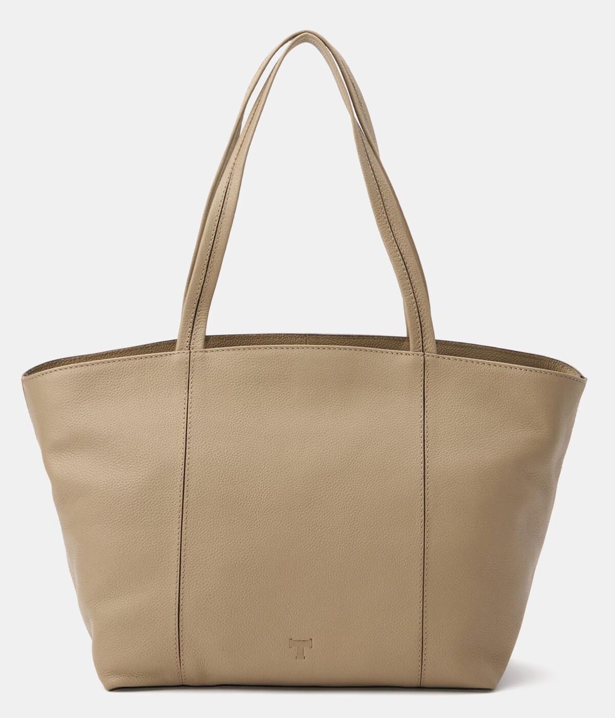 Bolso liso con boca redondeada