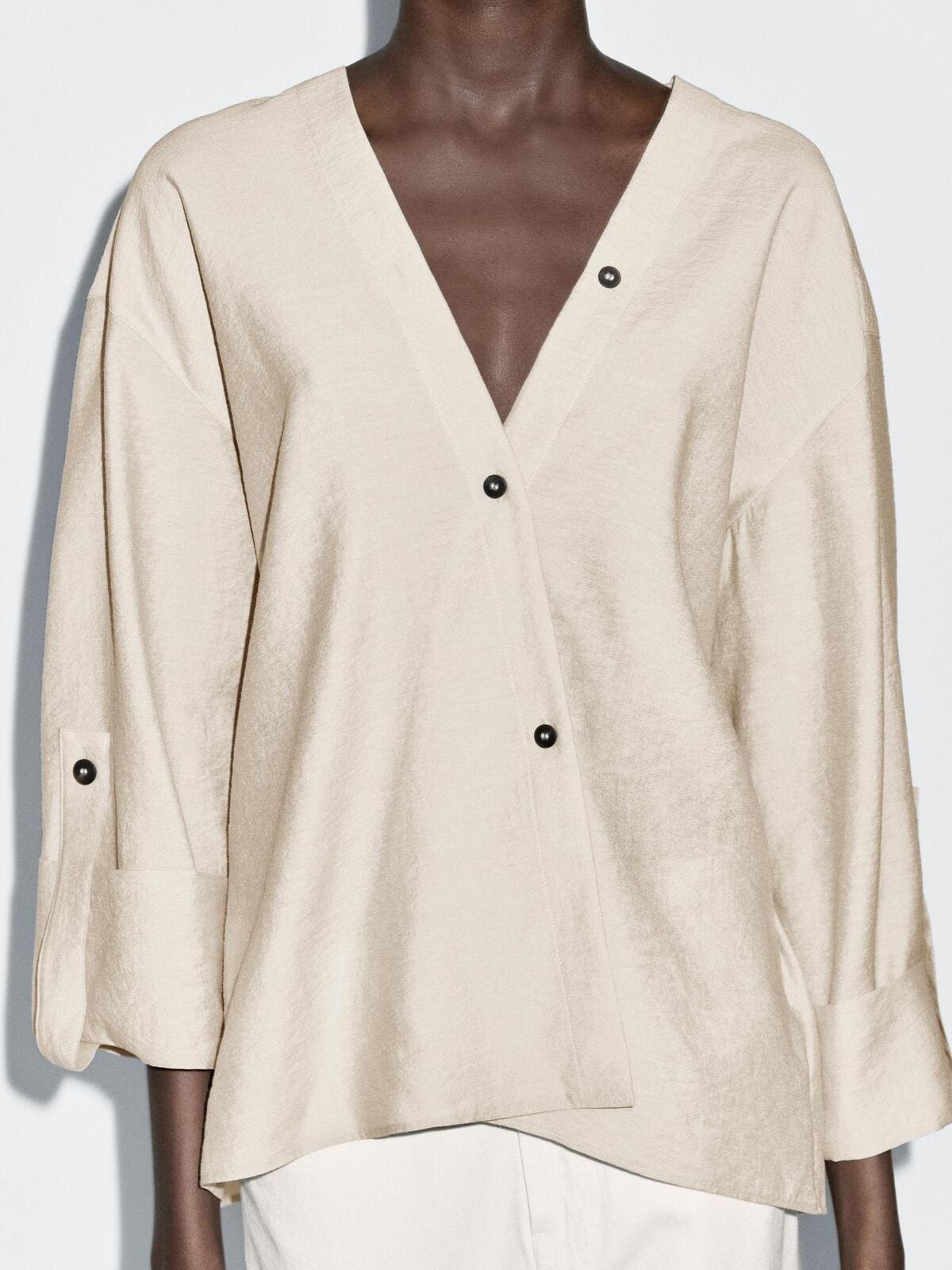 Camisa de mangas roll up