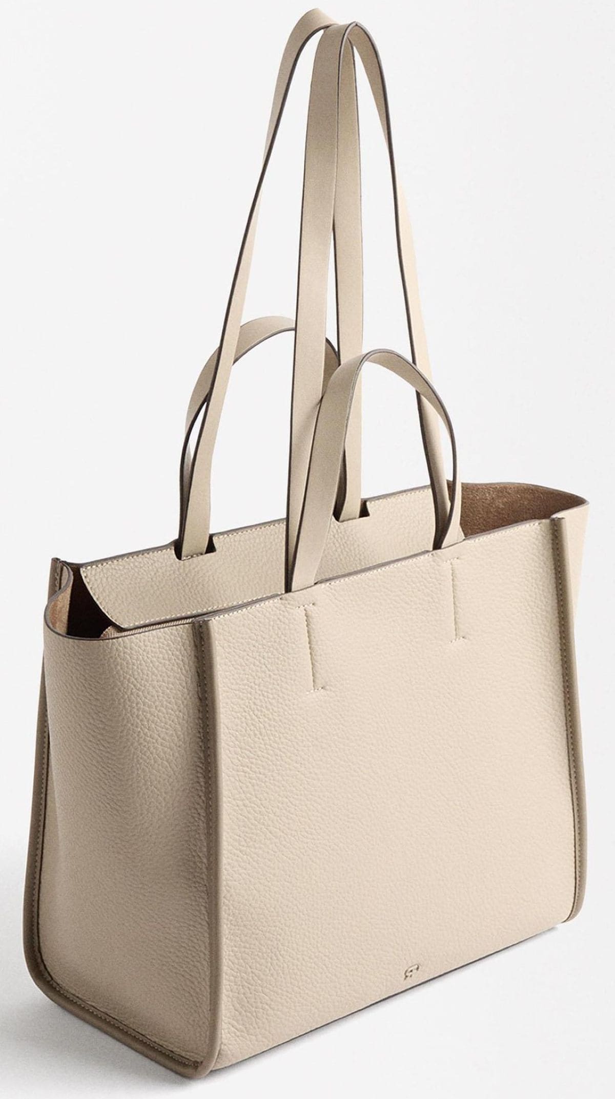 Bolso de hombro estilo shopper con neceser extraíble en liso con cierre de cremallera Parfois de El Corte Inglés