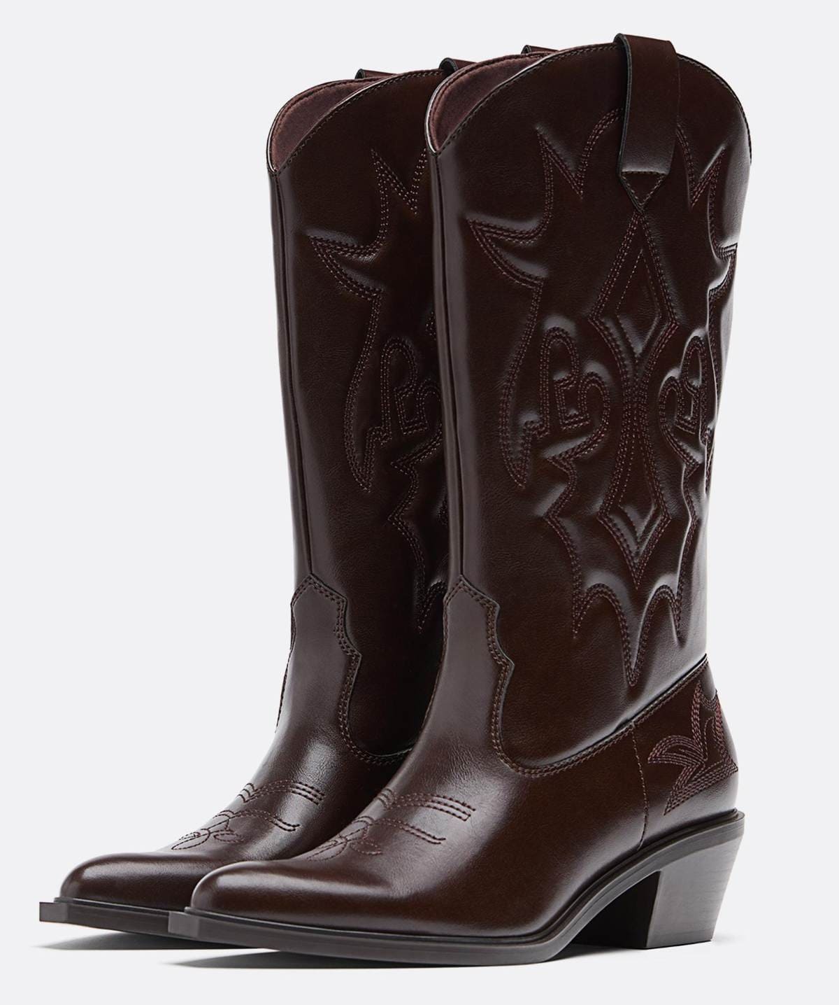 Botas cowboy tacón de Stradivarius