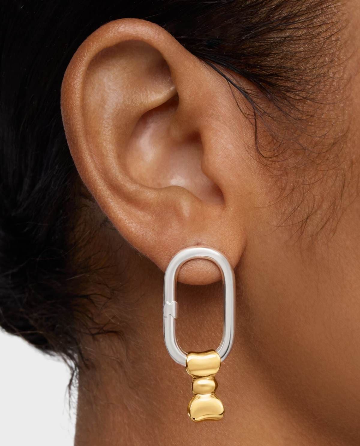 Pendientes aro motivo lazo bicolor TOUS Ribbon