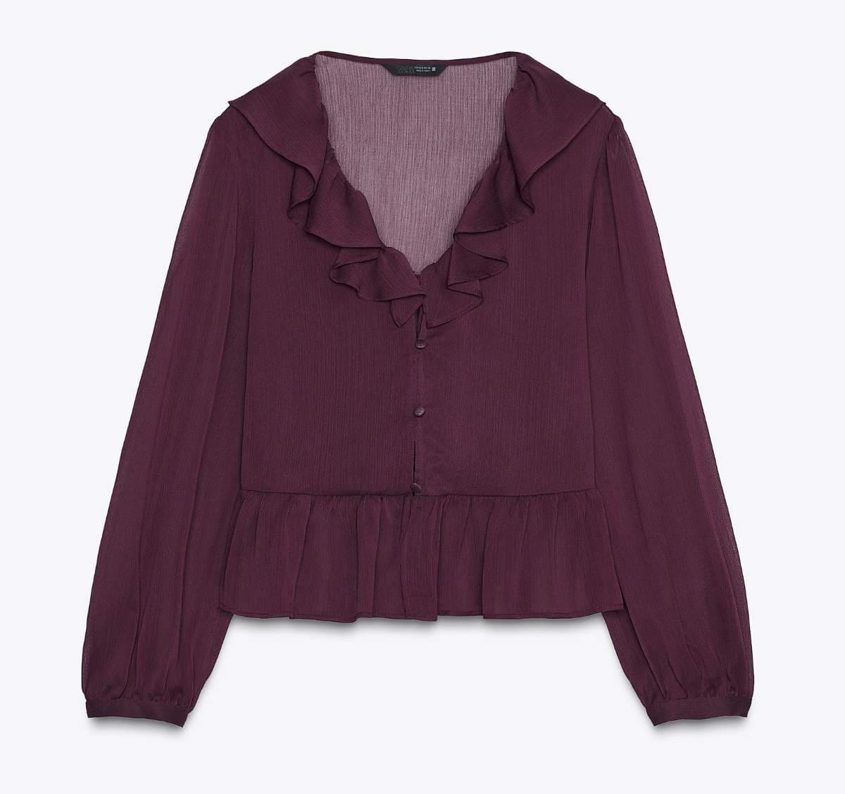 Ruffled blouse de Zara