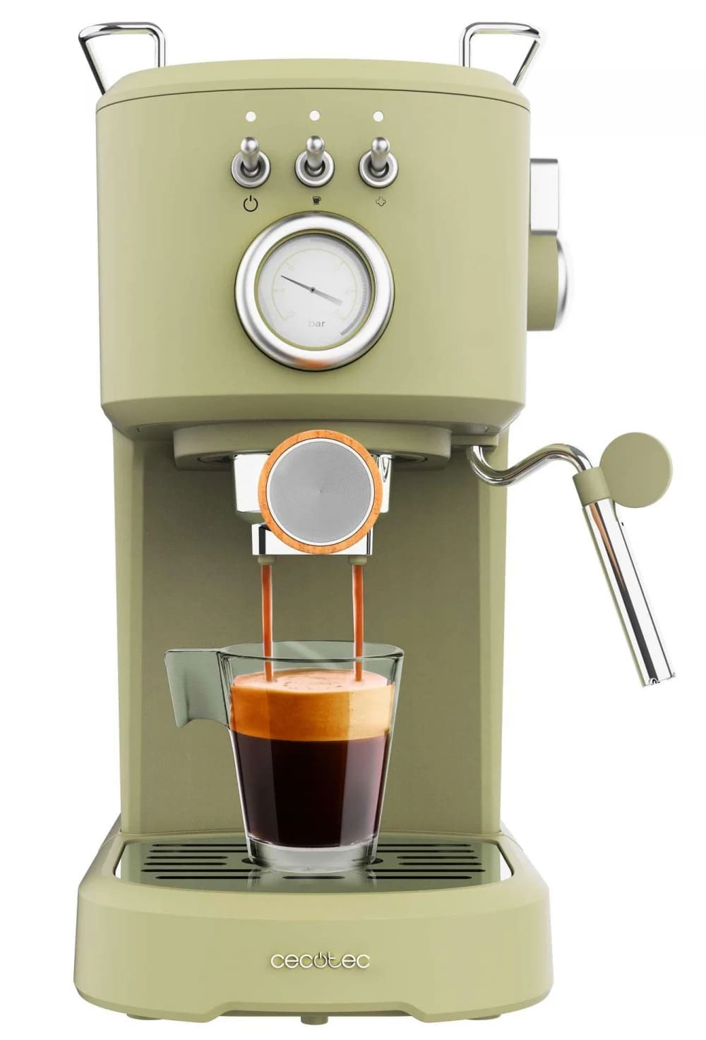 La cafetera Espresso Manual Cecotec Power 20 Retro Green en Carrefour