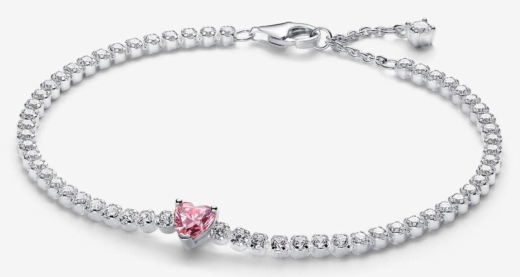 La nueva pulsera de Tenis Corazón Brillante Rosa de edición limitada de Pandora