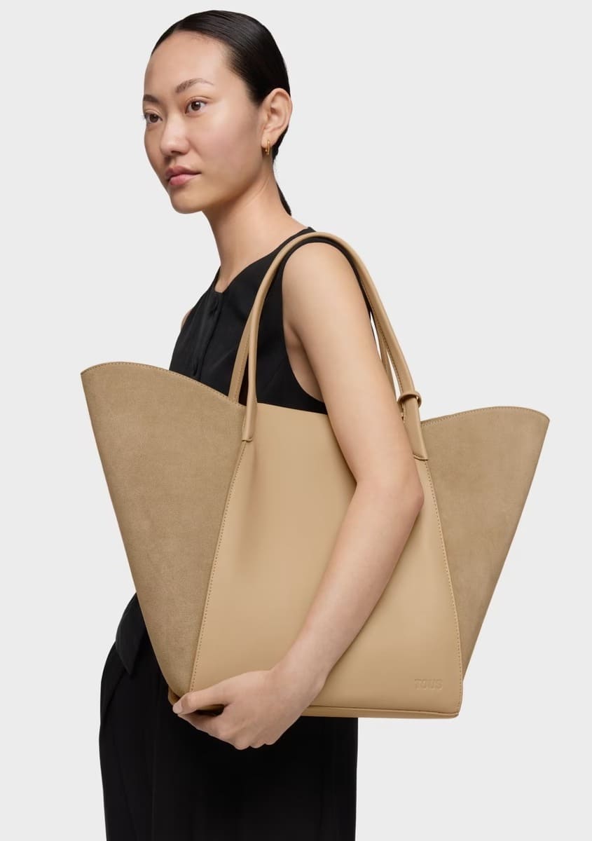 El bolso capazo grande arena Tous Tulip