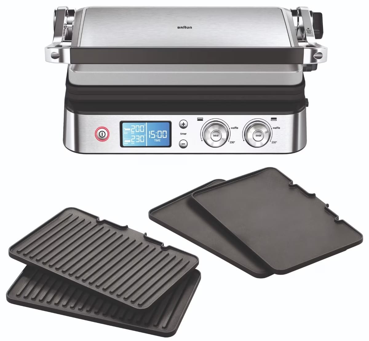 El Multi Grill 9 Braun 3 en 1 con set doble de grills y planchas en El Corte Inglés