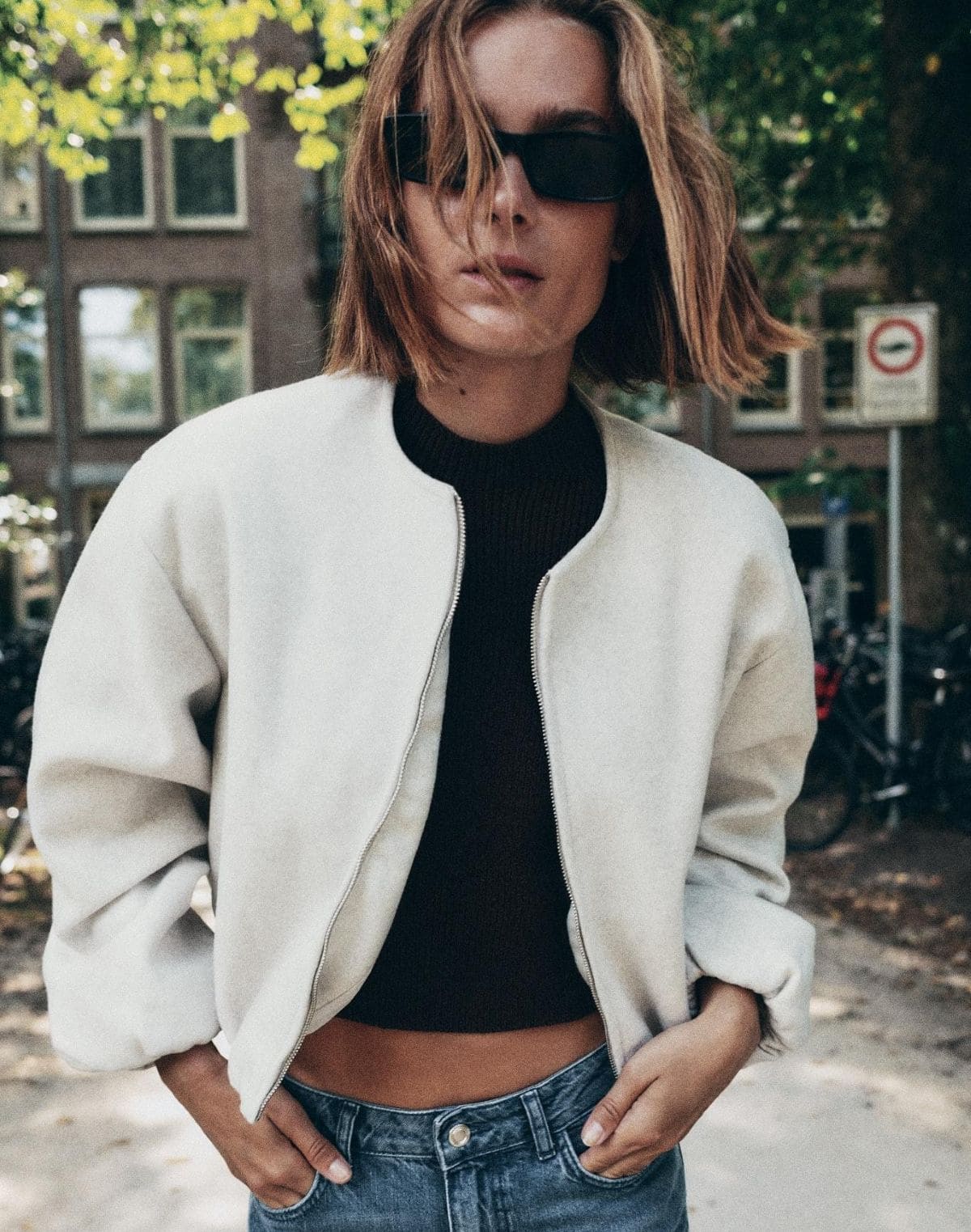 Cazadora bomber soft de Zara