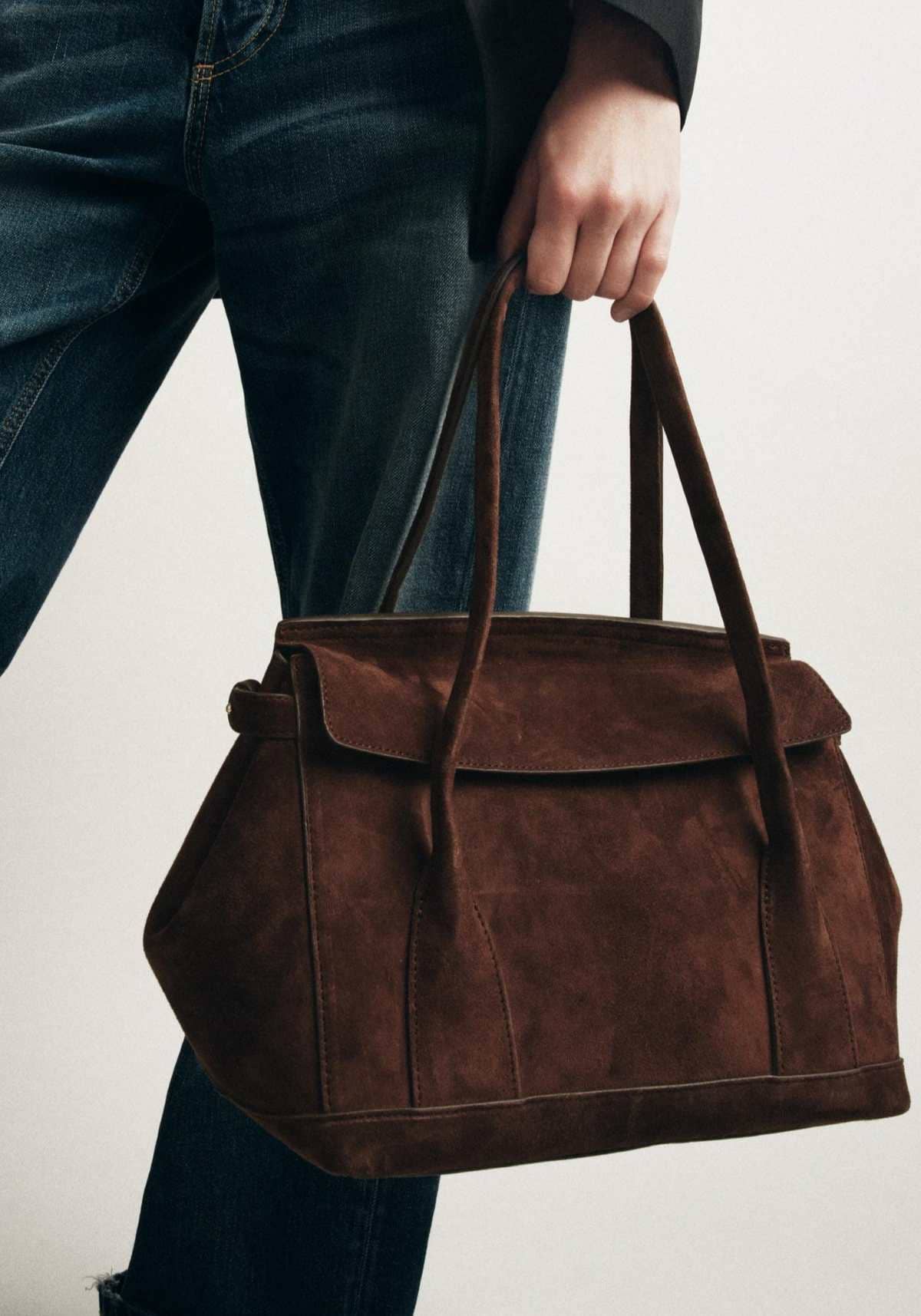 City bag piel de Zara