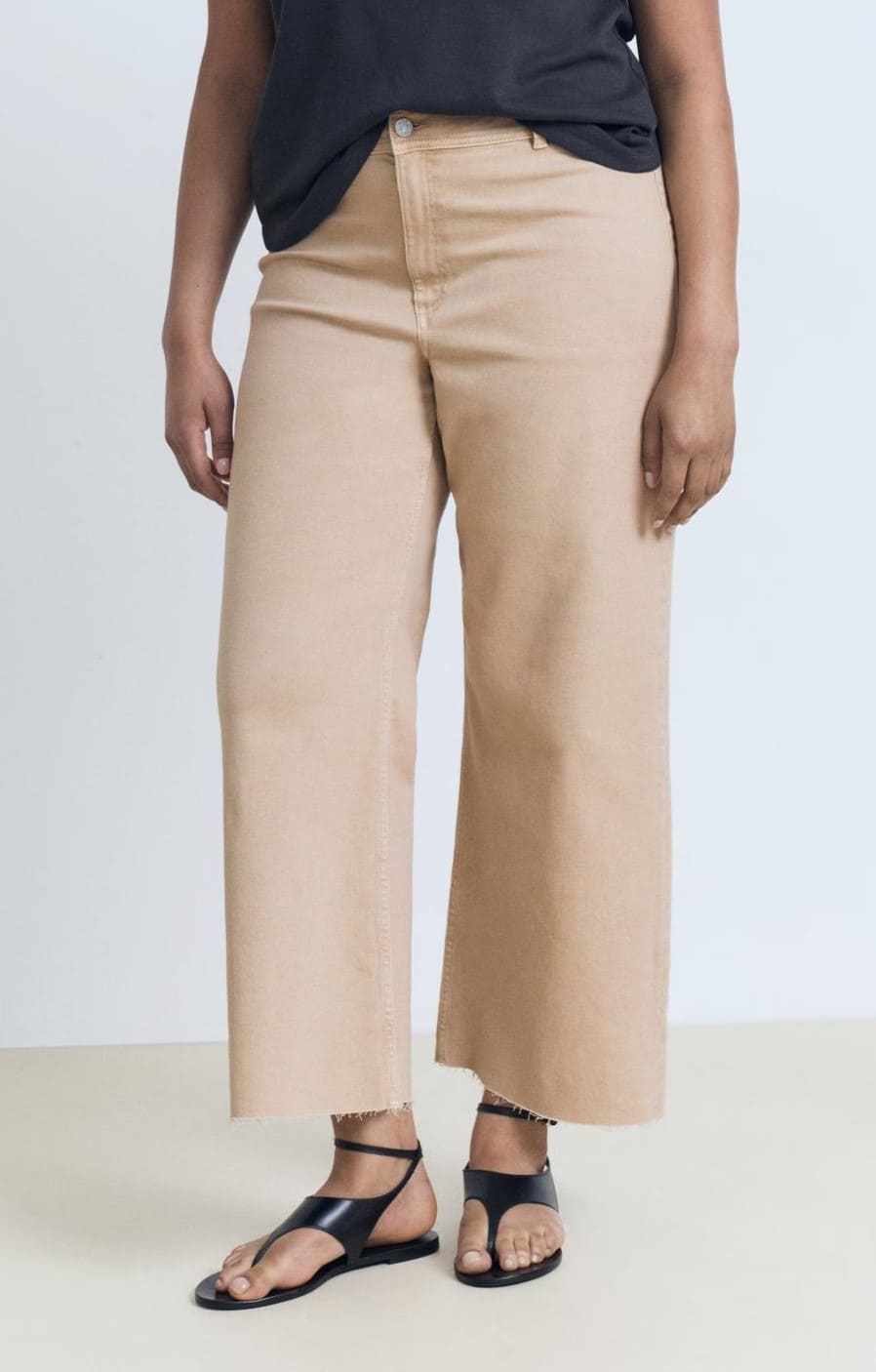 Jeans CATHERIN culotte de tiro alto, Mango