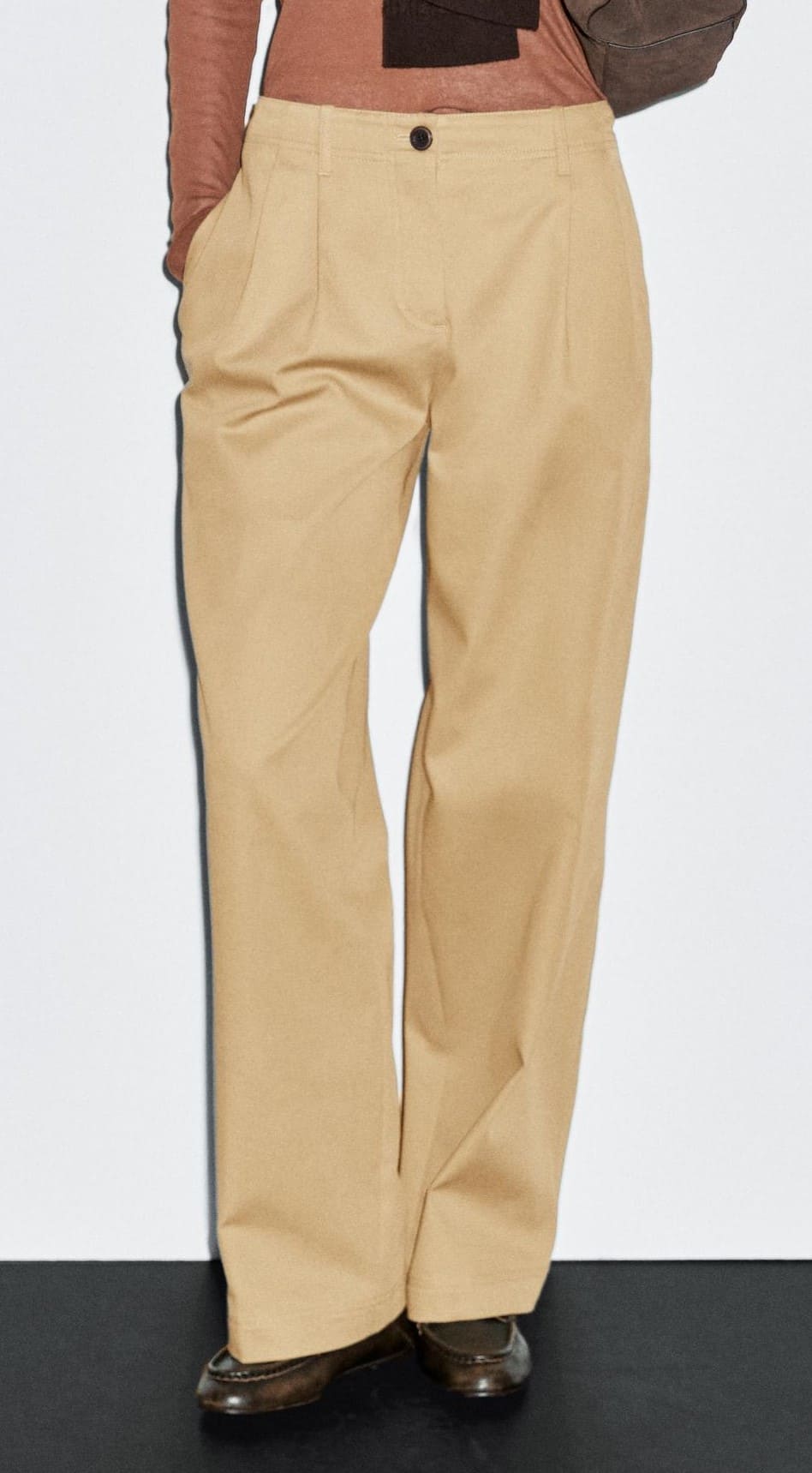 Pantalón wide leg, Massimo Dutti