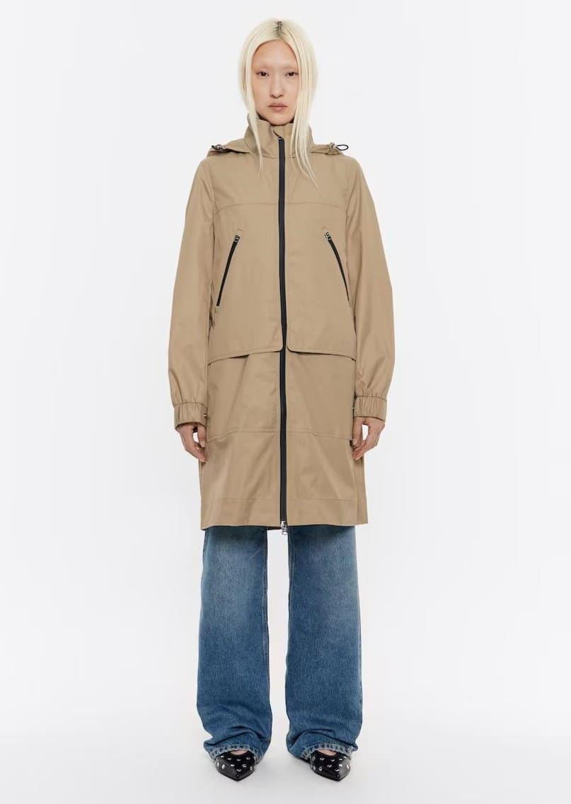 Gabardina recta con cremallera, Bimba y Lola