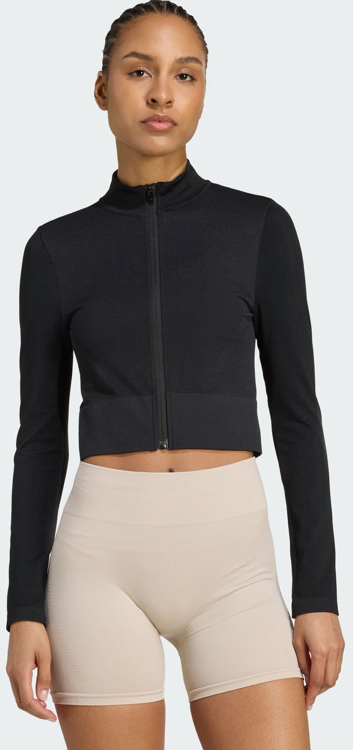 Chaqueta de punto Adidas Workout Essentials negra de Decathlon