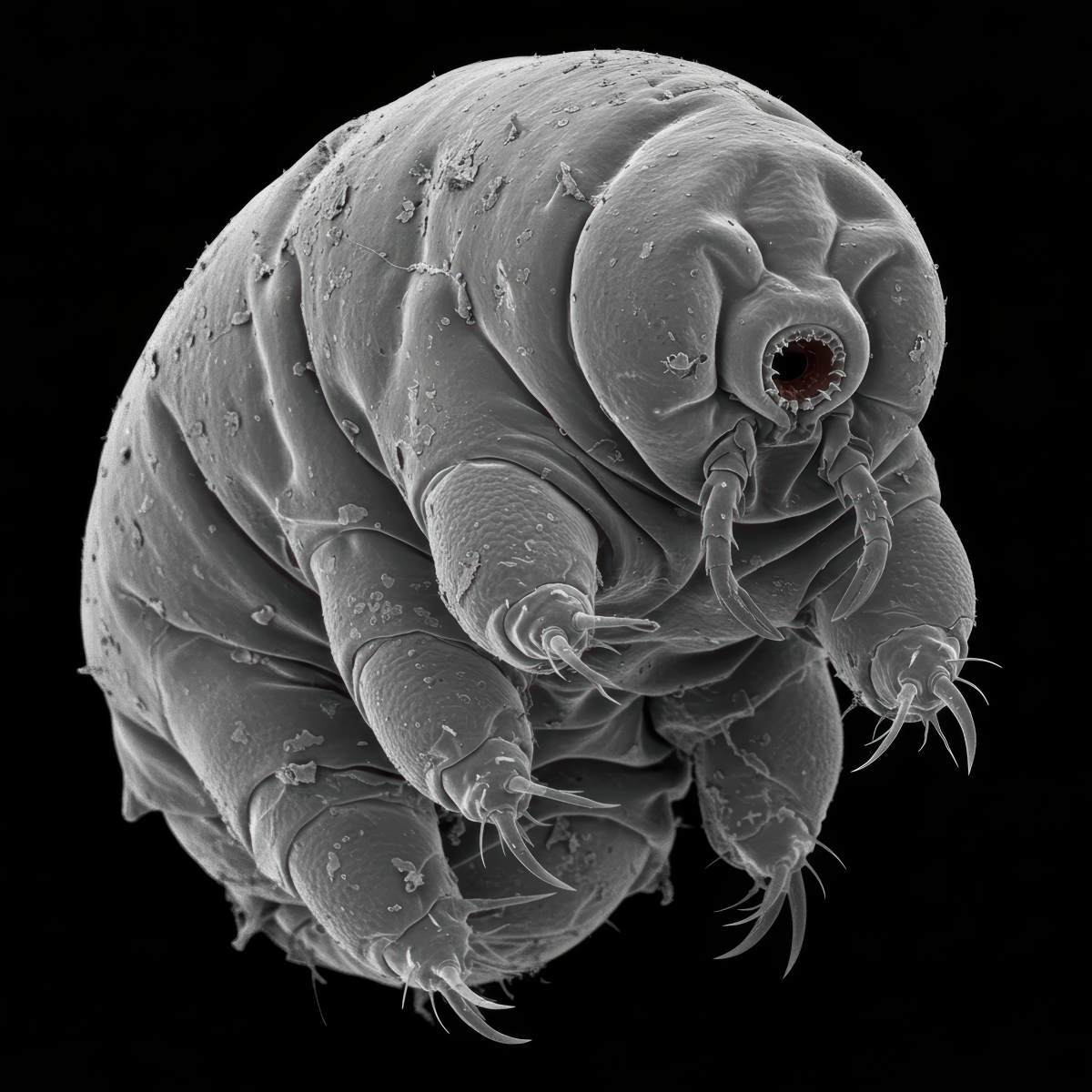 Imagen de tardígrado obtenida mediante microscopio electrónico de barrido