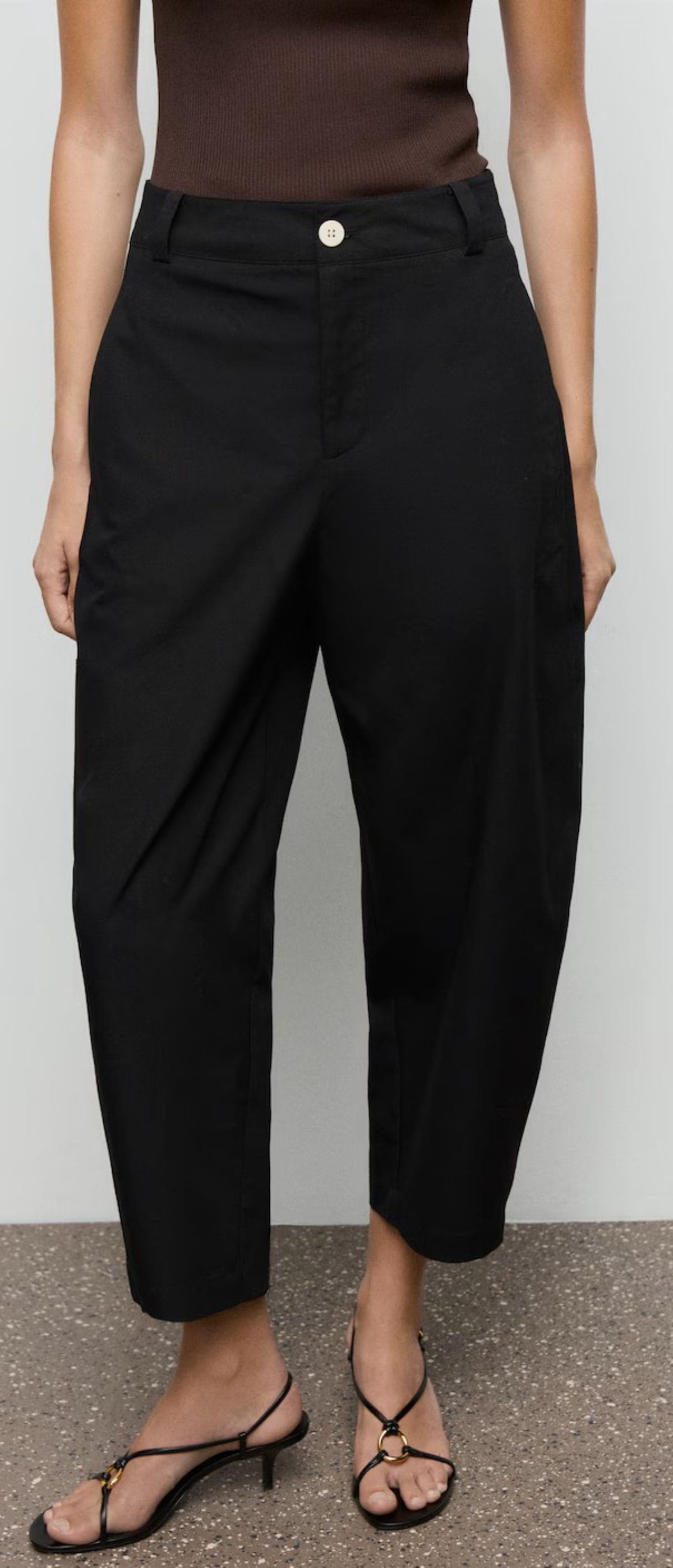 Pantalón balloon tiro alto de Mango